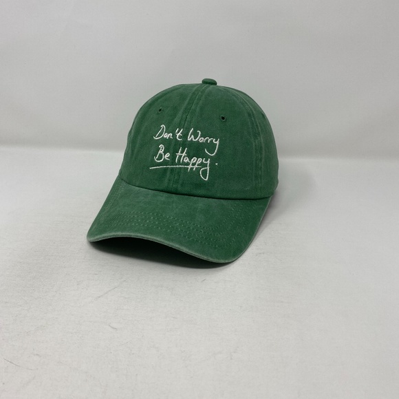 Unbranded Accessories - Don't Worry Be Happy. Slouch Dad Hat Minimal